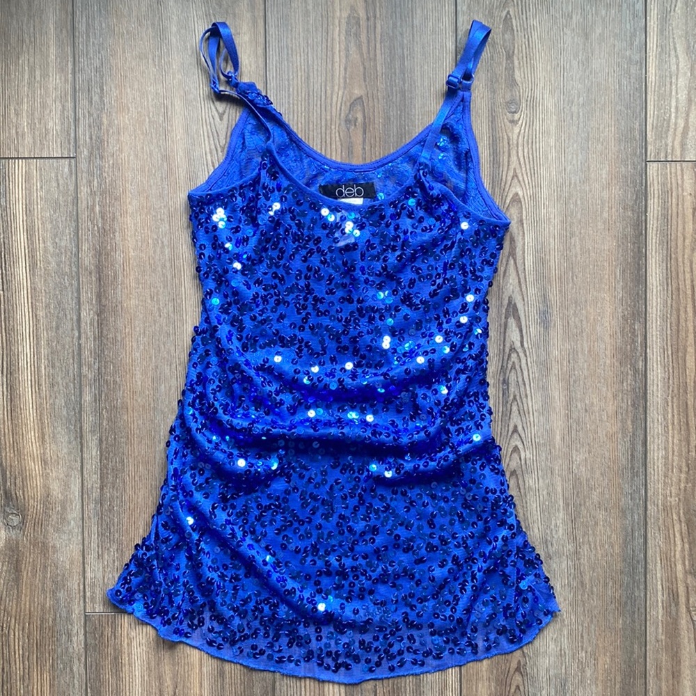 Sequined tank top
